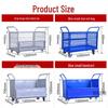 Stackable Guardrail Hand-Push Cart with Cover for Warehouse Logistics and Goods Handling