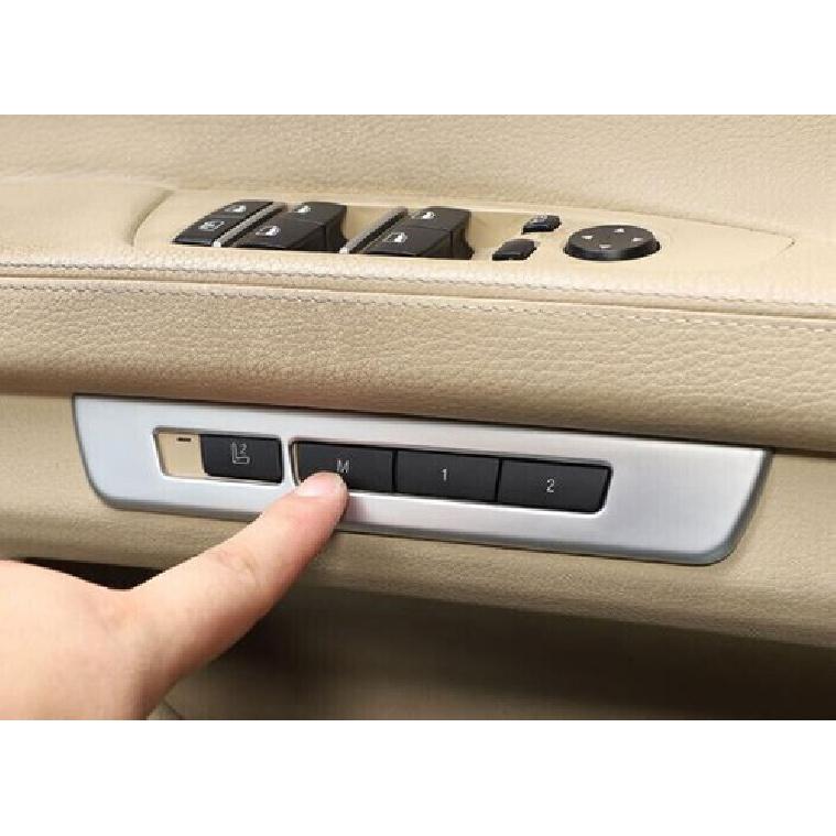 Fit For BMW 7 Series 2009-2015 Matte Silver Seat Memory Button Switch Cover Trim