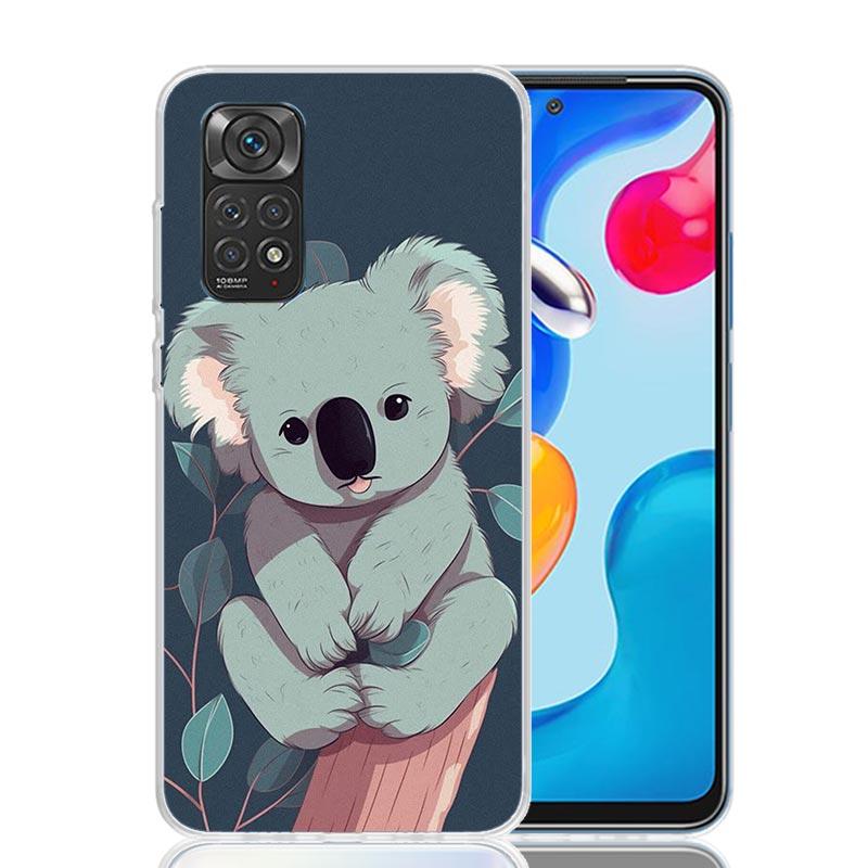 Koala Kawaii Cute Animal Phone Case For Xiaomi Redmi Note 15 14 13 12S 12 Pro Plus 11S 11E 11 11T 10S 10 Art Soft Pattern Cover