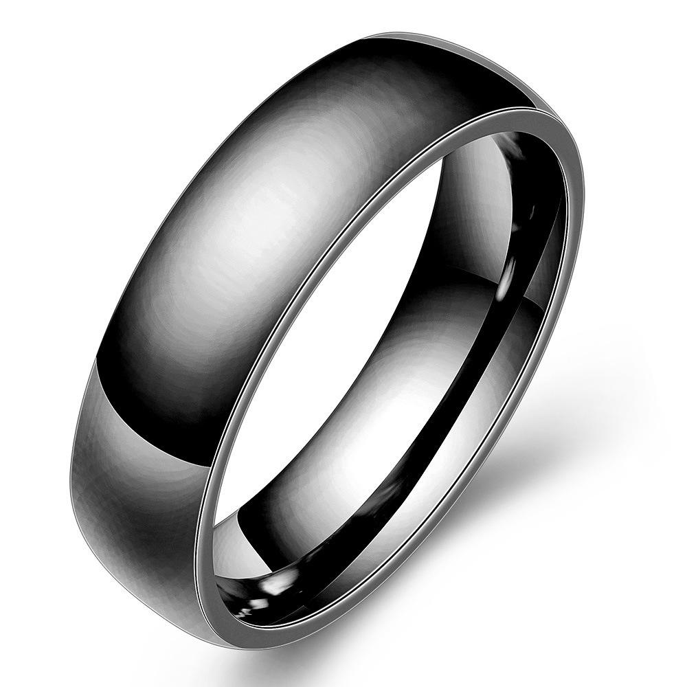 18K Gold Versatile Stainless Steel Couple Ring, 5MM Fashionable Simple Design.