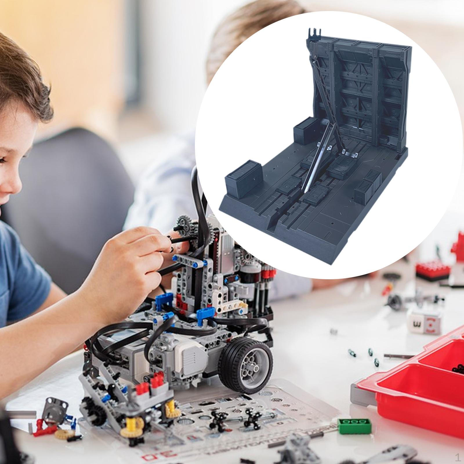 

Interlocking Display Base Action Figure Stand Lighted Home Decor for Model Mobile Toy Organizer 15.5cmx22cmx16.5cm