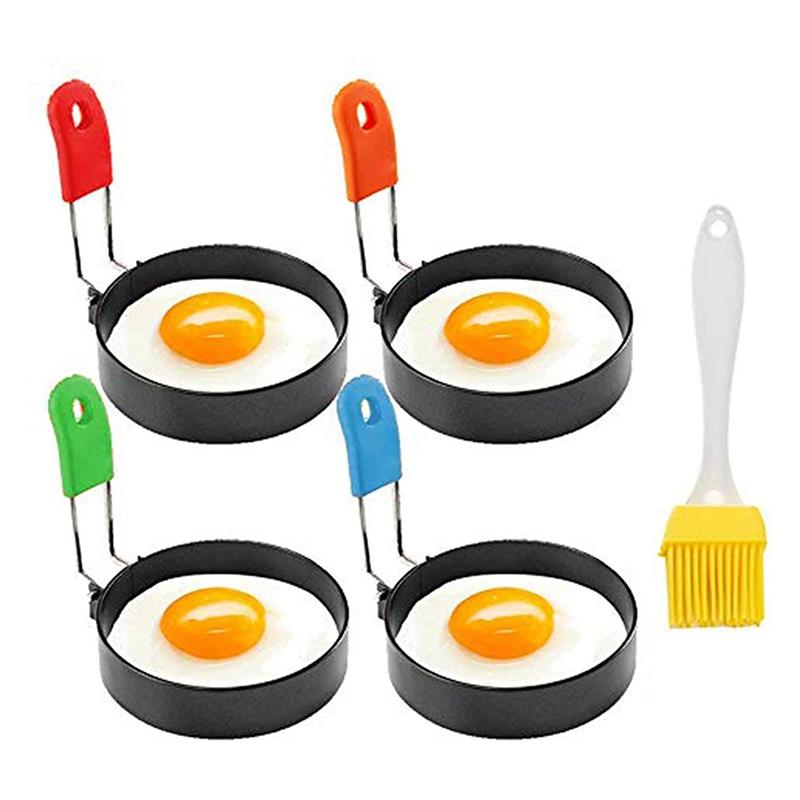 Buy Non Stick Egg Ring, Egg Rings Mold with Silicone Handle, Egg