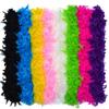 DIY 2 Meters Super Thicken Chandelle Turkey Feathers Boa Trim 80g Scarf/Costume/Party Dress Marabou Feathers for Crafts Boas Plumas