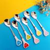 1/3/5PCS Stirring Coffee Spoon Ice Cream Dessert Long Handle Creative Cute Kitchen Supplies Cutlery Teaspoon Multicolor
