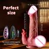 Realistic Dildo Vibrator Telescopic Female Prostate Stimulator Vaginal Masturbator Anal Plug Heated Vibrating Sex Toys For Women