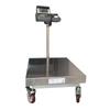 High-Precision 300kg Stainless Steel Electronic Bench Scale with Wheels & QR Code Printing