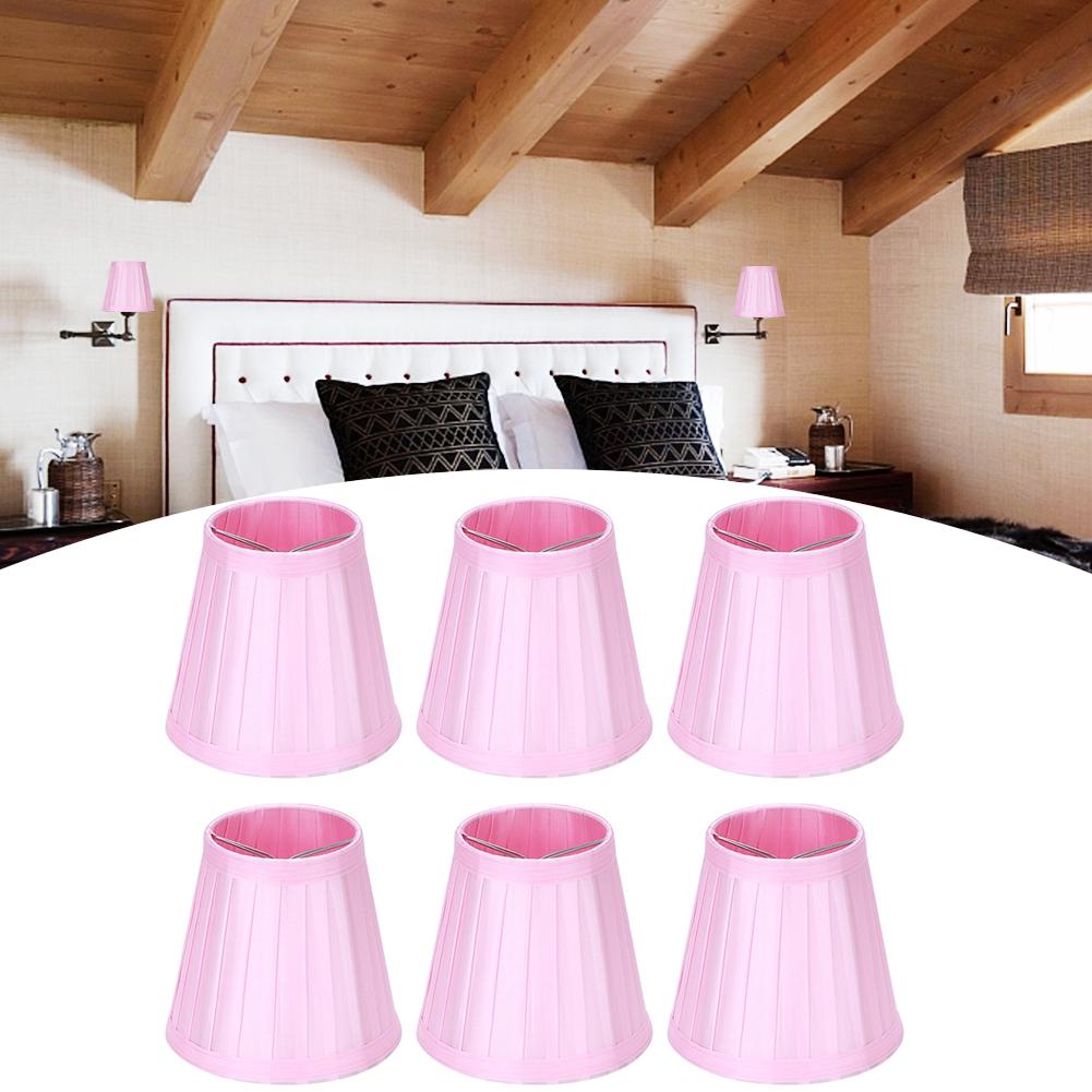 6PCS Simple Modern Pendant Lamp Shade Cover Fabric Wall Light Lampshade for Home Decor