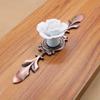 1pc Large Ceramic Antique Copper Rose Single Hole Handles Hand Kneaded Bronze White Cabinet Closet European Pumpkin Pulls