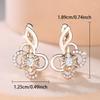 Micro-set Diamond Rotating Windmill Stud Earrings, Temperament Niche Design Sense Banquet Women's Earrings