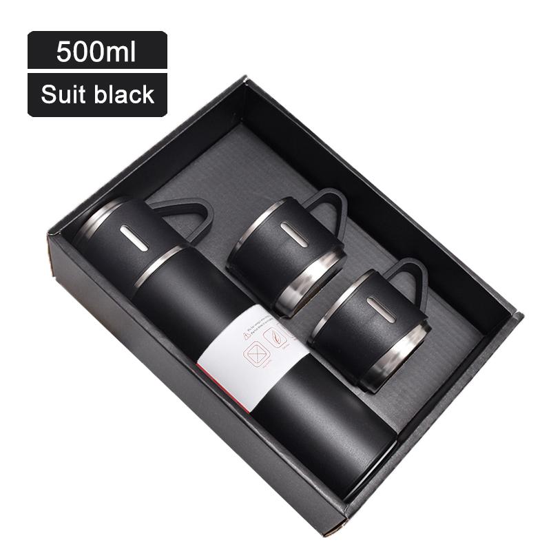 500ml Vacuum Insulated Cup Business Creative Straight Cup Portable Outdoor Sports Large-capacity Portable Cup Set