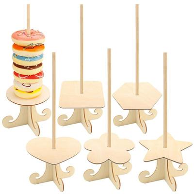 Holz Donut Ständer Display Rack für Desserts Dim Sum Brot Verkauf Geburtstag Hochzeit Party Tischdekoration