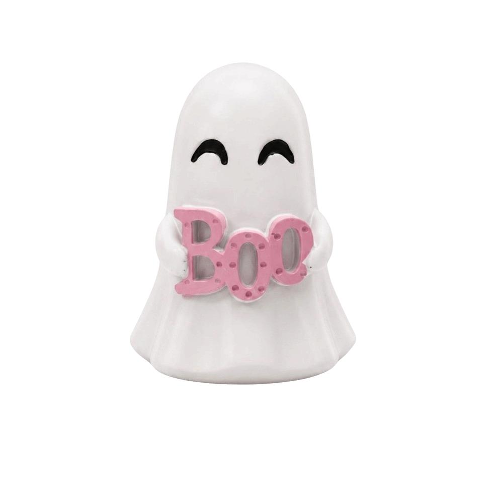 Pumpkin Witch Hat Bow Halloween Ornaments Cute Tabletop Decoration Resin Ghost Statue  Halloween