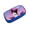 Kuromi Blue Double-Layer Pencil Case for School Students - Creative Stationery Box for Boys and Girls