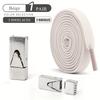 1 Pair 8mm No Tie ShoeLaces Press Lock Shoe Laces Without Ties Elastic Laces Sneaker Kids Adult Widened Flat Shoelace for Shoes