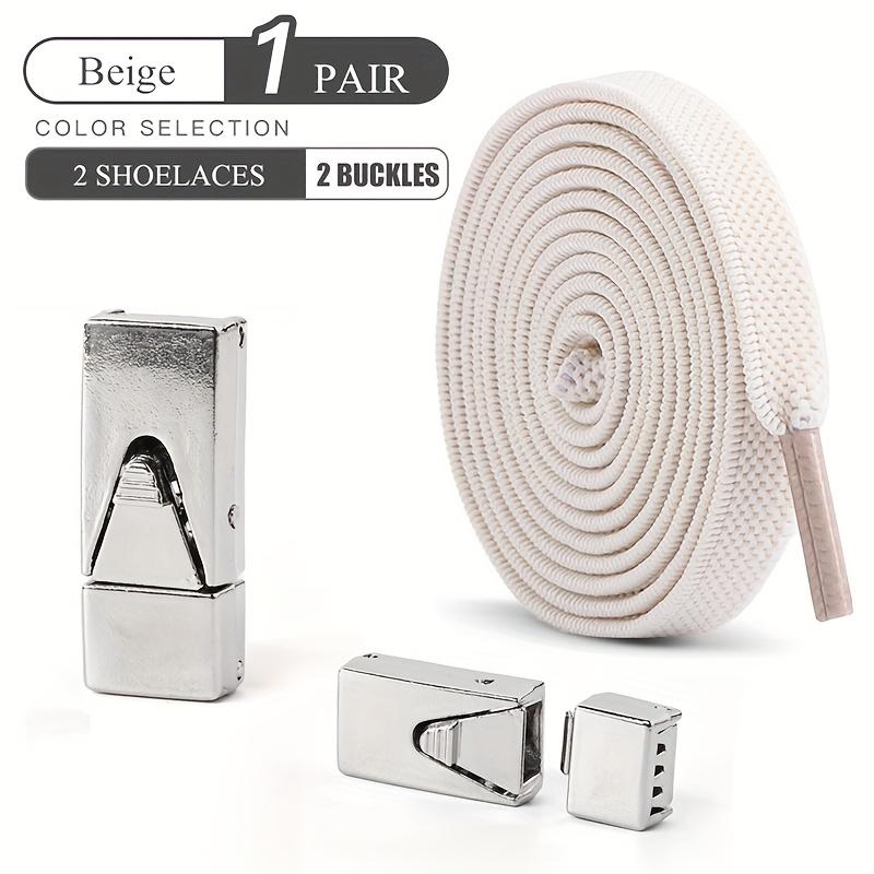 1 Pair 8mm No Tie ShoeLaces Press Lock Shoe Laces Without Ties Elastic Laces Sneaker Kids Adult Widened Flat Shoelace for Shoes