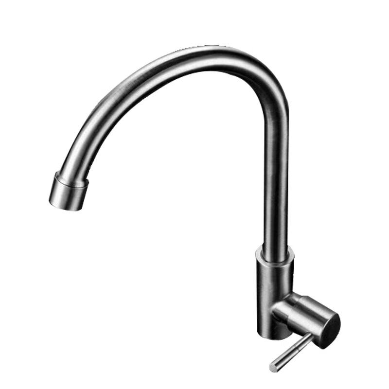 304 Stainless Steel Single Cold Kitchen Faucet