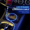 3A Glowing Cable Micro USB Type C Cable Charging For Sony Xperia Huawei Xiaomi LED Light Charger Flowing Streamer USB Cord