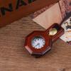 1Pcs Dollhouse Wood Vintage Red Clock 1/12 Scale Dollhouse Miniature Toy Pretend Play Furniture Toy Baby Kids Diy Toys