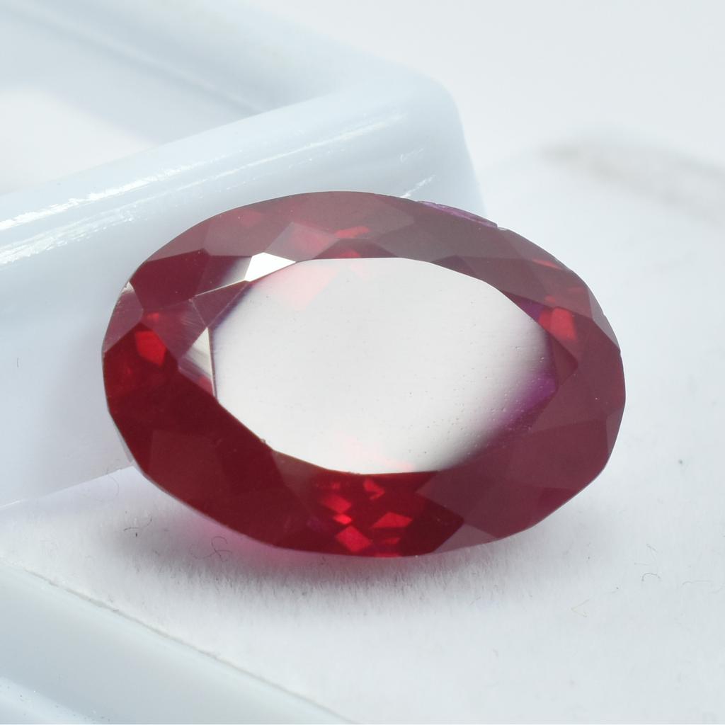 Natural Red Ruby Loose Gemstone 14.60 Ct Oval Cut for Jewelry Making and Gem Collections