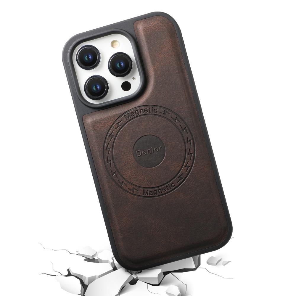 Magnetische Hülle für iPhone 16 15 14 13 12 Pro Max Plus Vintage Lederhülle für Magsafe Anti-Schlag Weiche Hülle iP16 Handy ./\';p