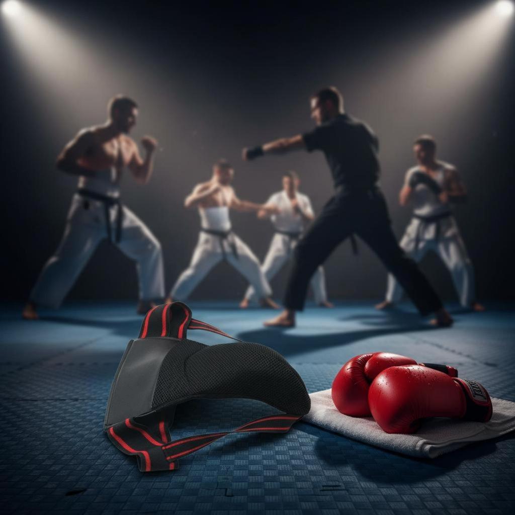 Taekwondo Groin Protector Thickened Padding Athletic Cup Shock