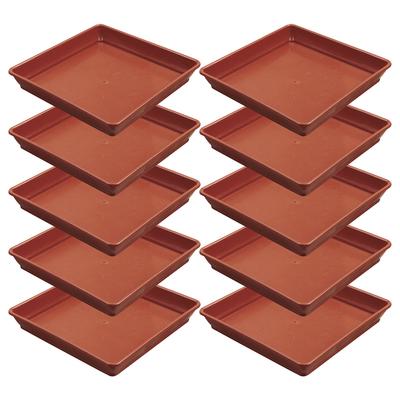 10 Pcs Square Plastic Plant Saucer Durable Planter Tray Flower Pot Drainage Tray Water Catcher Plate Plants Trays Garden Water