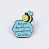 Cartoon Bee & Pear Brooch: Cute Insect Fruit Series Badge for Clothing Accessories