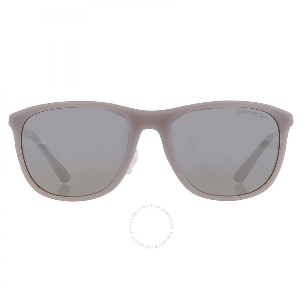 

Emporio Armani Grey Mirrored Silver Rectangular Men S SunglaSSeS Ea4201f 51266g 58
