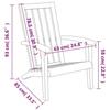 VidaXL Chaises de jardin Adirondack lot de 2 noir polypropylène 364167
