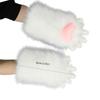 Plush Teens Cats Paw Glove Halloween Party Mitten Teenager Half Finger Glove