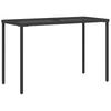5 Piece Outdoor Dining Set with Cushions Black Poly Rattan
