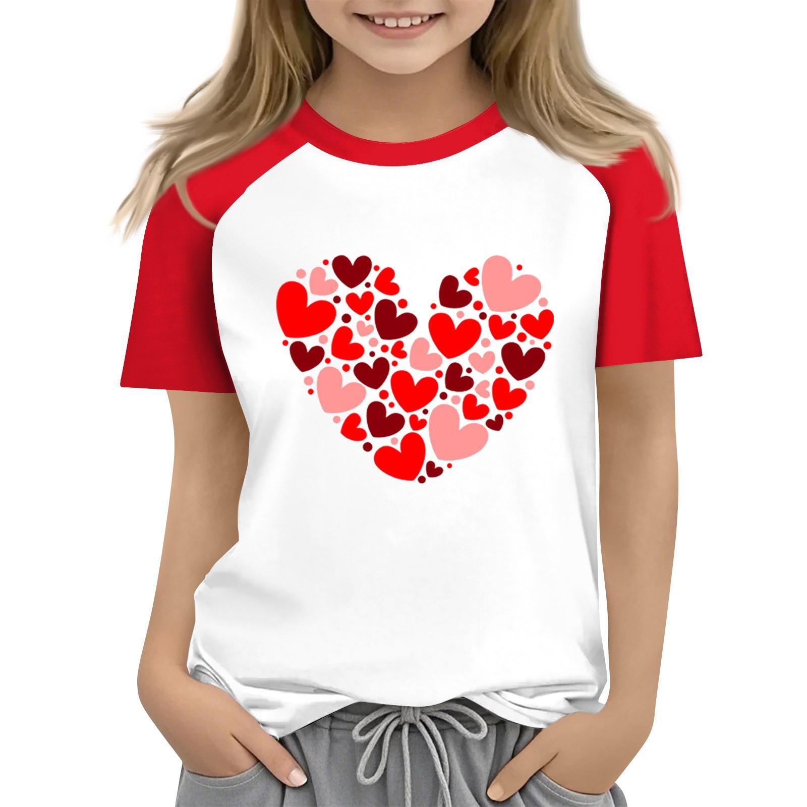 

Топы для девочек 4-16 лет с круглым вырезом и коротким рукавом, модные топы 160 красный