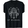 Saint Michael the Archangel T-Shirt - Limited Edition Catholic Prayer Shirt with Iconic Icon Print, Round Neck Casual Religious Apparel Suitable for