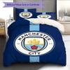 Wild MCFC Victory Bedding Quilt Set Quilt Cover Pillowcase Home Decoration Birthday Gift (1 * Duvet Cover + 2 * Pillowcase, Without Core)