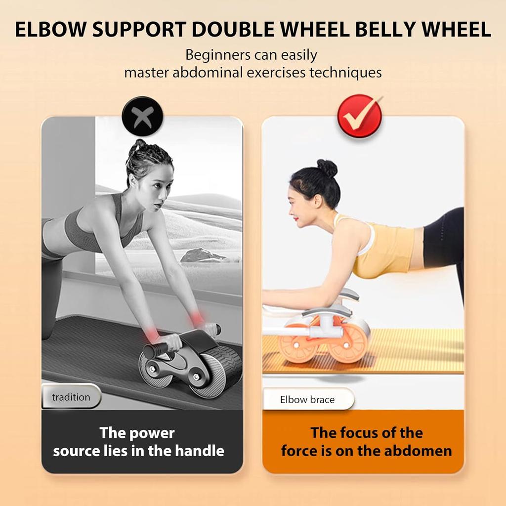 Elbow Support Automatic Rebound Abdominal Wheel Ab Roller for Abdominal Exercise Machine Abs Workout Equipment