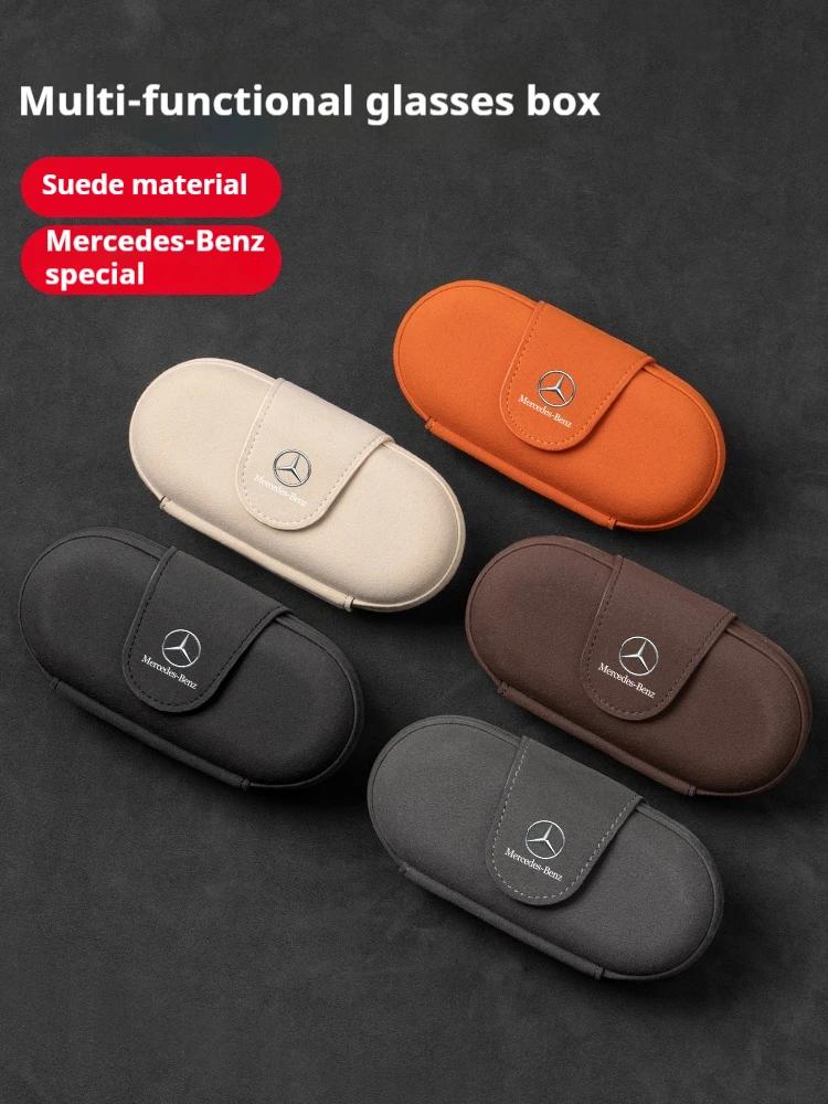 WTIUI1 Hot 2026 New For Benz For Mercedes-Benz AMG A C E V Class Sprinter GLC ML SLK SL Vito GLK Car Visor Glasses case Sunglasses case