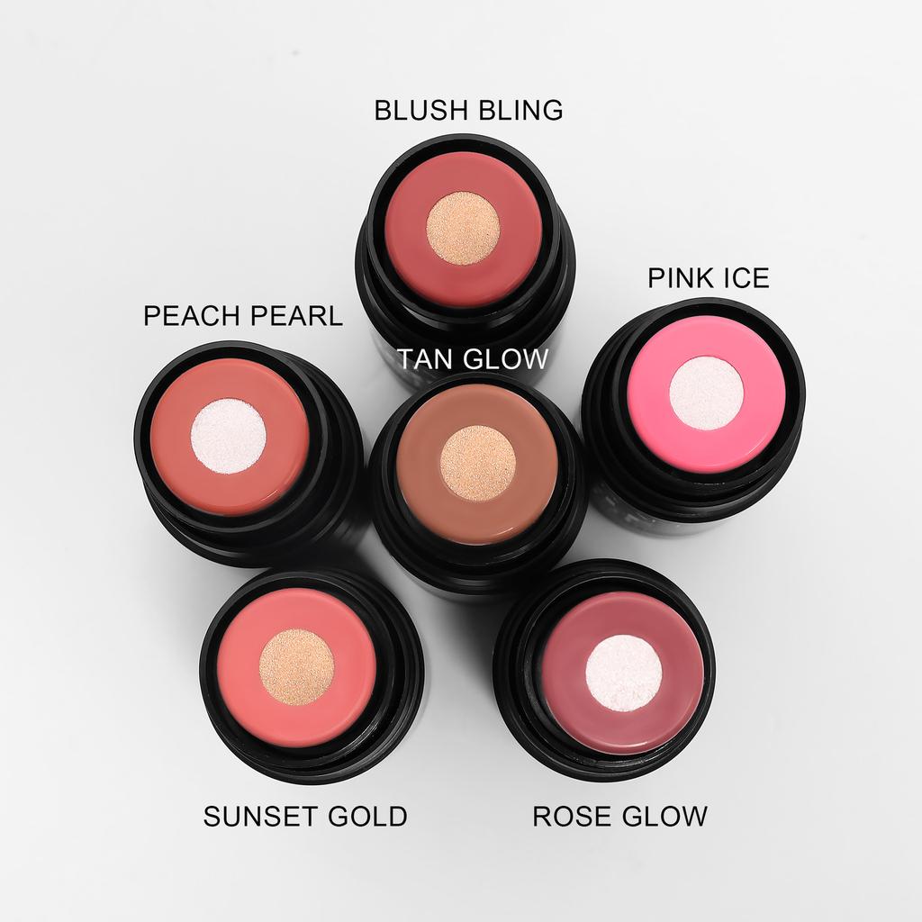 Makeup To Brighten and Enhance Complexion Solid Center Blush Cream Contour Stick Rouge