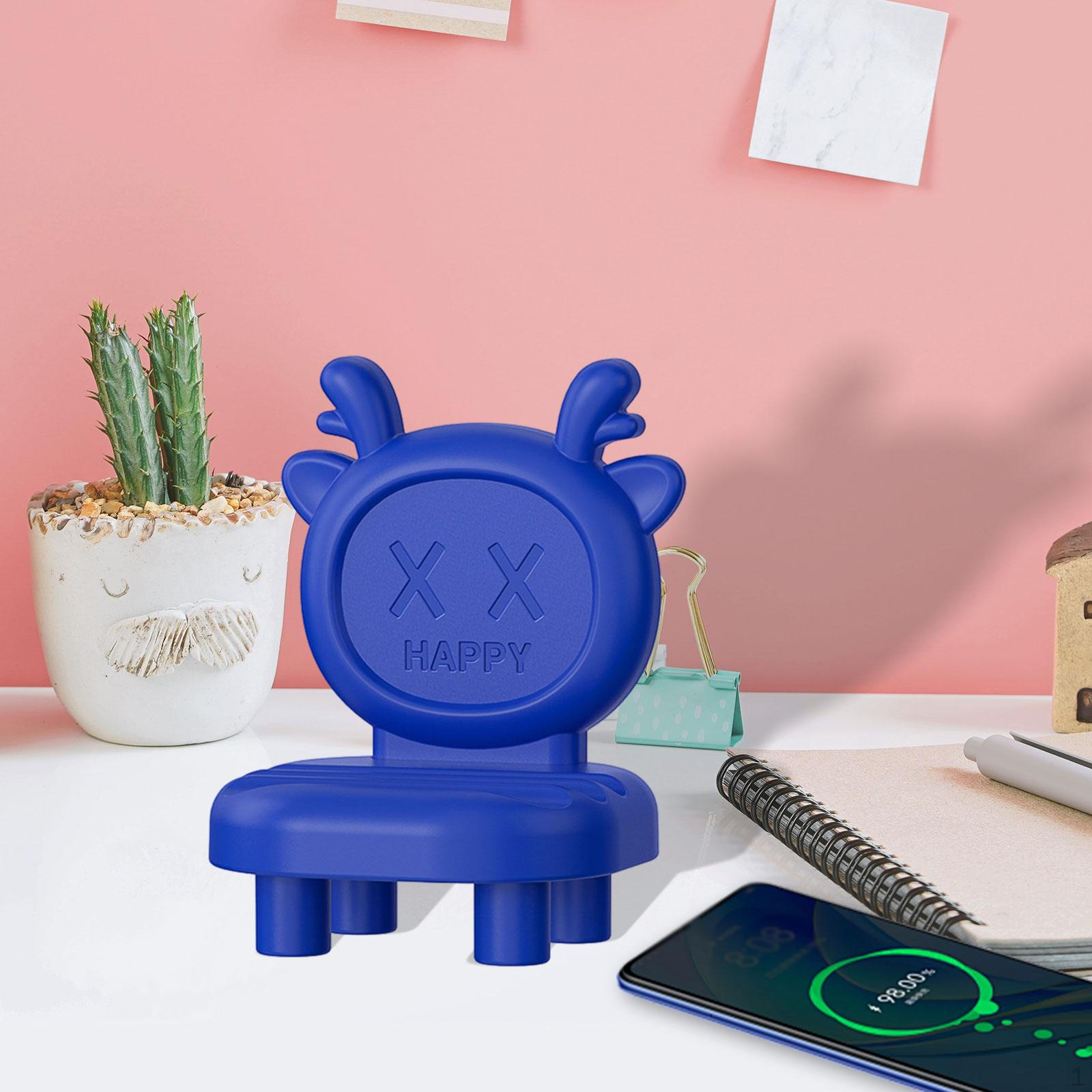 

Desktop Phone Holder Bracket Cartoon Compact Cellphone Holder, Home Decor Gift Practical синий