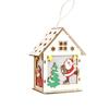 Colorful Christmas LED Light Wooden House Cute Luminous Cabin Wooden Luminous Huts  Kids Gifts