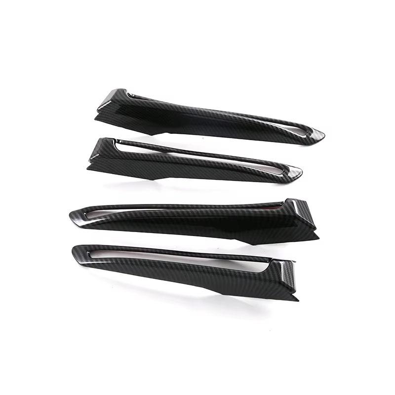 For BYD Song Plus DM-i Seal U Sealion 6 -2025 4Pcs Carbon Black Front Fog Light Lamp Cover Trim ABS Exterior Accessories