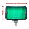 Robocze światło LED 20 diod – Super jasne światło powodziowe 12V Off-Road z uchwytami do montażu wpuszczanego Uniwersalne dopasowanie do ciężarówek, ciągników – Zielone światło