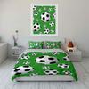 Soccer Ball Green Bedding Set Bedding Duvet Cover Set Duvet Cover Pillowcases (1 * Duvet Cover 2 * Pillowcases, without duvet insert)