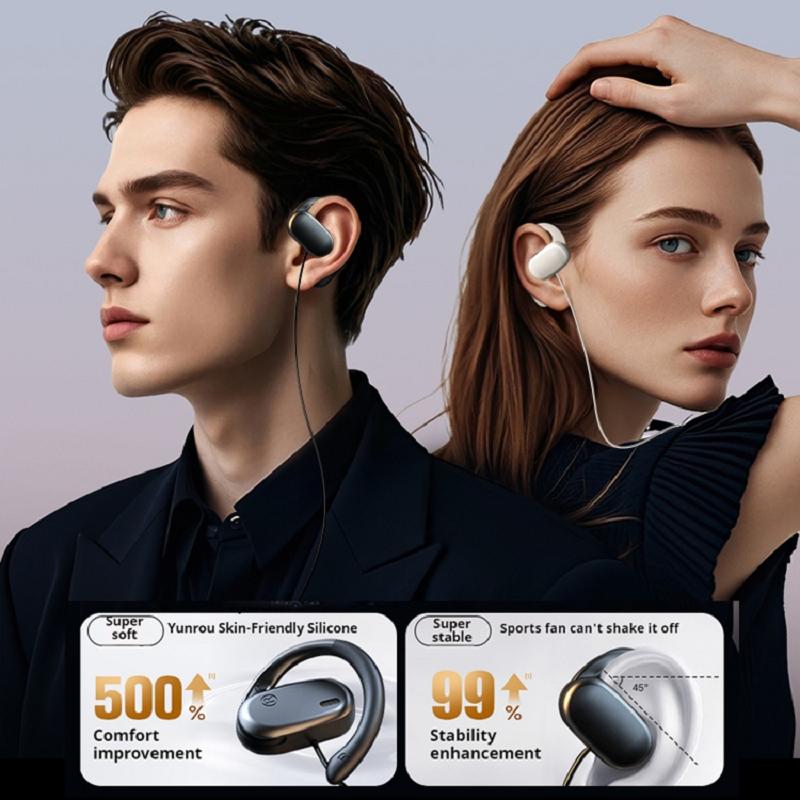 For Business Open Ear Type C&3.5mm Wired Headphones Stereo Sound Sports Earbuds Gamer Headsets Earphones with HD mic For Samsung