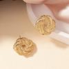 Simple Alloy Geometric Earrings Line Winding Twist Hollow Knotted Earrings Stud Earrings Jewelry