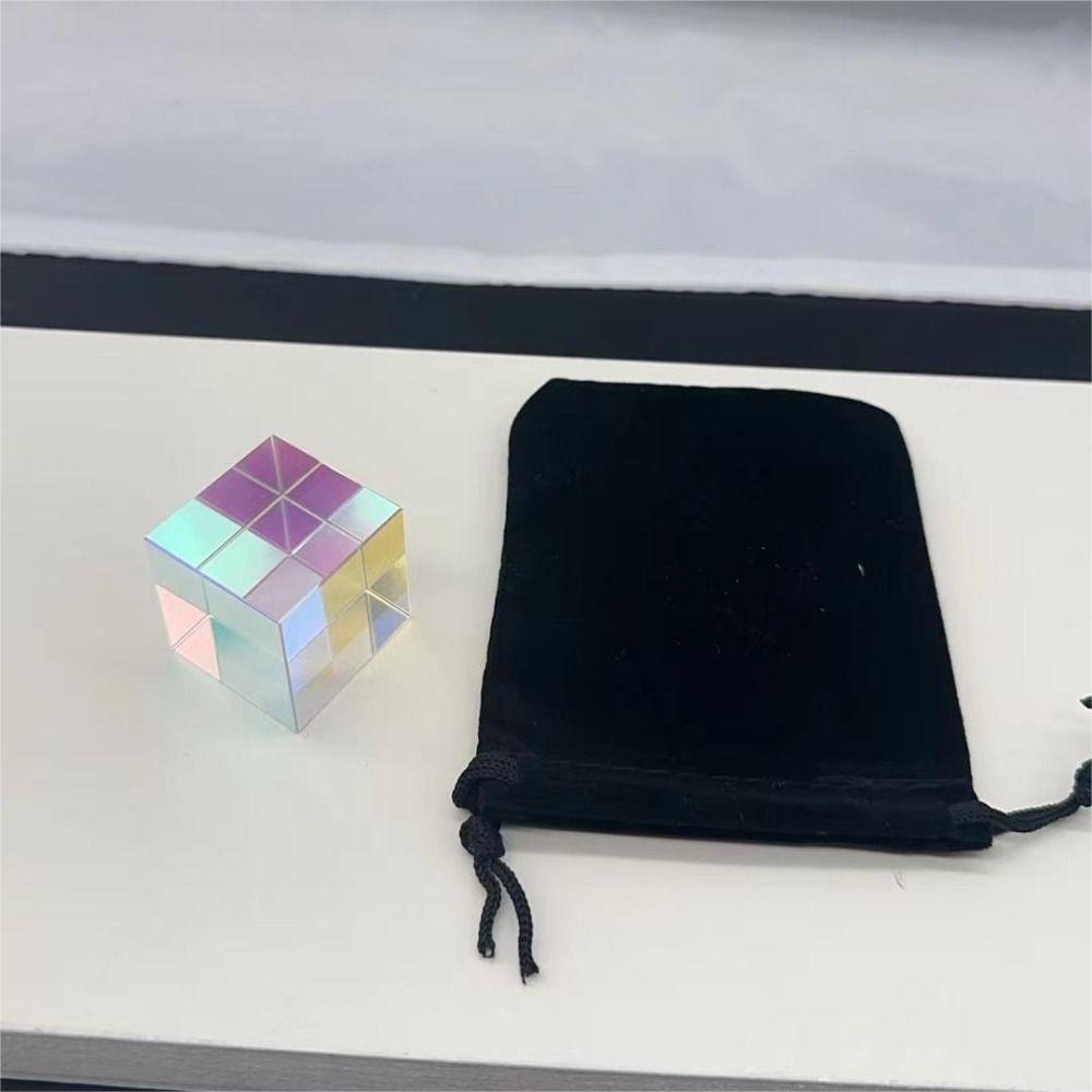 Funny Colorful Glass Cube Prism Clear Crystal Optical Dispersion Prism Science Learning Toys
