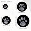 Cat Paw Print Carpet Black Round Mat With Sparkling Design Flannel Soft Floor Rug For Pet Lovers Home Decor Unique Style