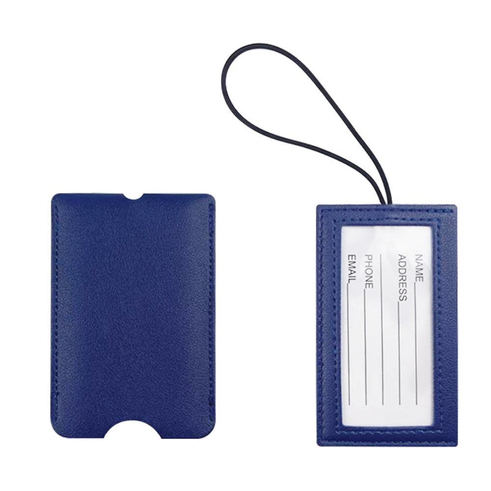 

PU Leather Pull out Luggage Tag Soft Backpack Accessories Luggage Label Straps Red Color Name ID Address Tags Travel Accessories темно-синього кольору