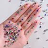 2000Pcs+ Colorful Rhinestones Nail Art Charms Multi Shape Crystal Flat Back Nail Gems 3D Mini Heart Star Butterfly Nail Diamonds