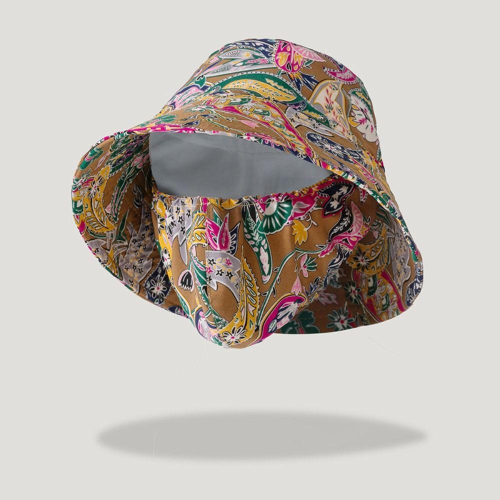 Bucket Hat Agricultural Work Hat Protect Neck Anti-uv Sunscreen Hat Flower Tea Picking Cap  Outdoor