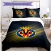 Villarreal FC Printed 3PCS Bedding Set Breathable Duvet Cover with Pillowcases Decorative Bed Linen for Bedroom Home